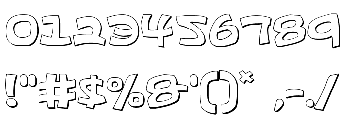 Ephesian 3D Font OTHER CHARS