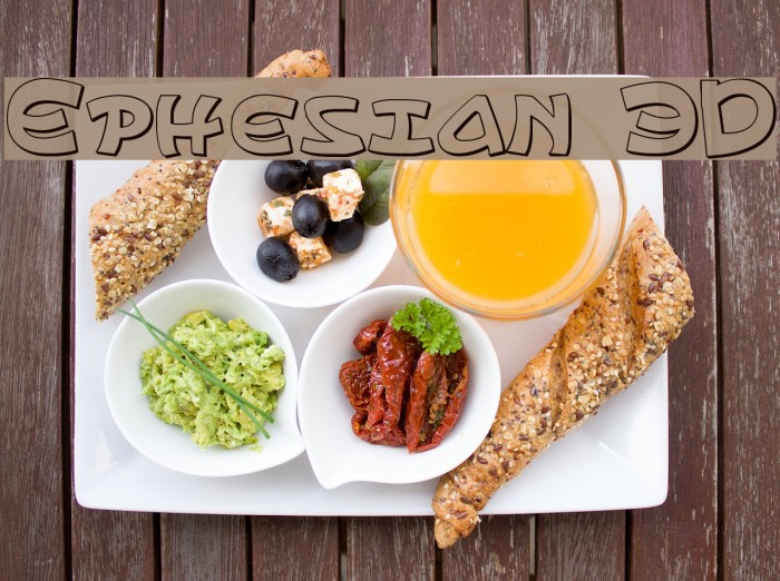 Ephesian 3D Font examples