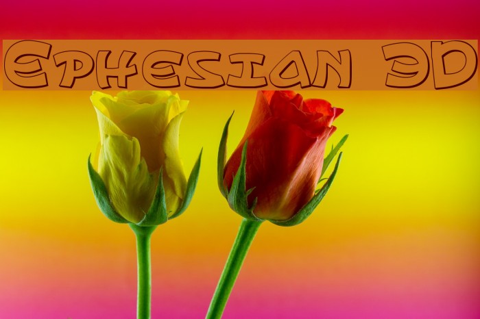 Ephesian 3D Font examples