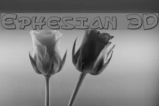 Ephesian 3D フォント examples