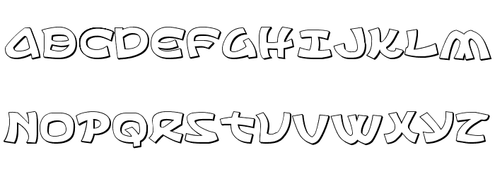 Ephesian 3D Font LOWERCASE