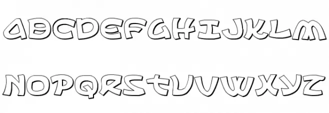 Ephesian 3D フォント 小文字