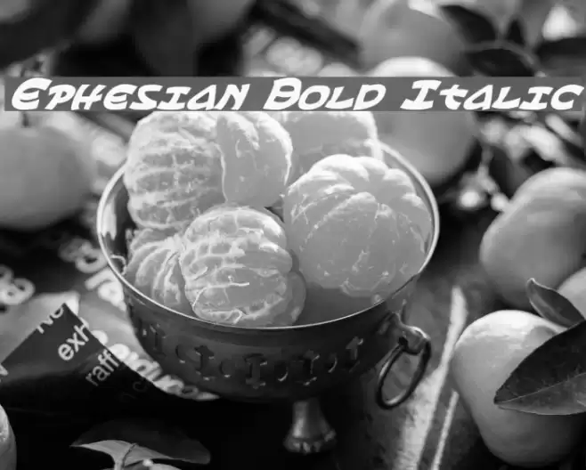 Ephesian Bold Italic フォント examples