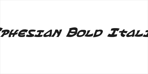 Ephesian Bold Italic Logo