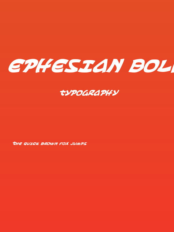 Ephesian Bold Italic Poster