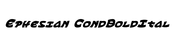Ephesian CondBoldItal  免费字体下载