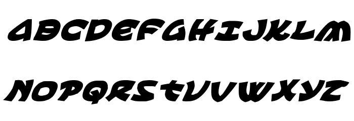 Ephesian CondBoldItal Font LOWERCASE