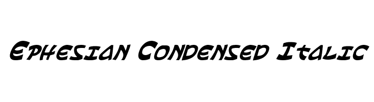 Ephesian Condensed Italic Font