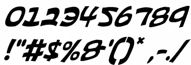 Ephesian Condensed Italic Font OTHER CHARS