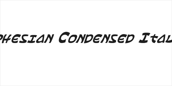 Ephesian Condensed Italic Logo