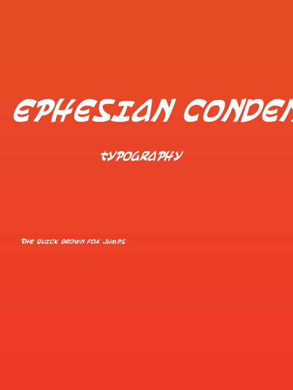 Ephesian Condensed Italic Poster