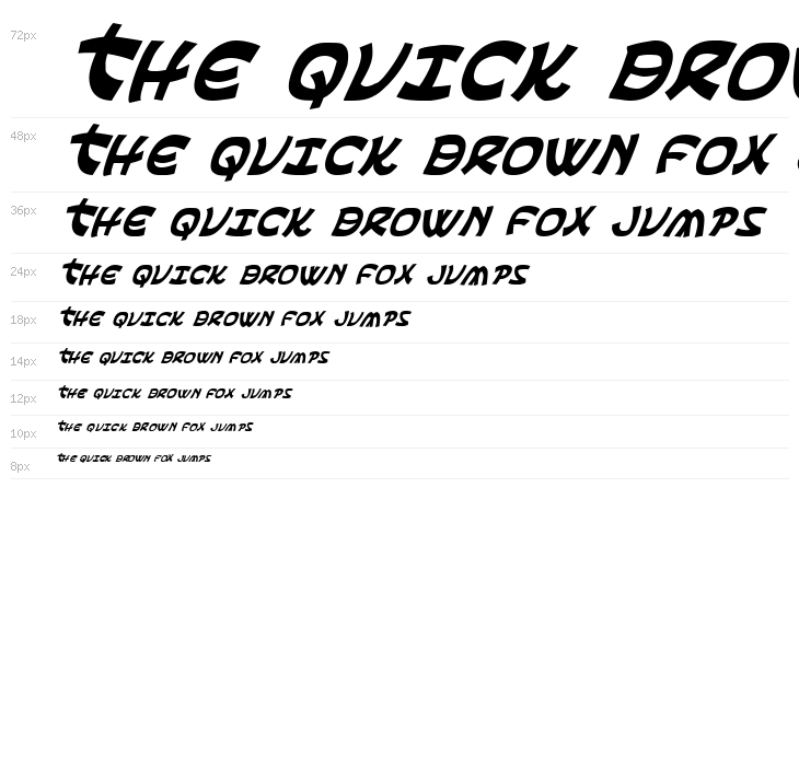 Ephesian Condensed Italic Waterfall