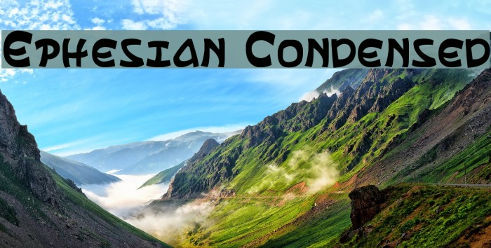 Ephesian Condensed Font examples