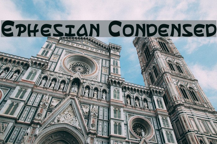 Ephesian Condensed Font examples