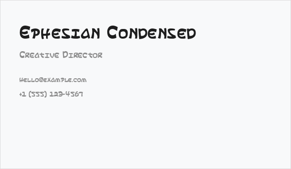 Ephesian Condensed Business Card