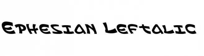 Ephesian Leftalic  Free Fonts Download