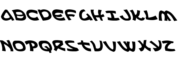 Ephesian Leftalic Font LOWERCASE