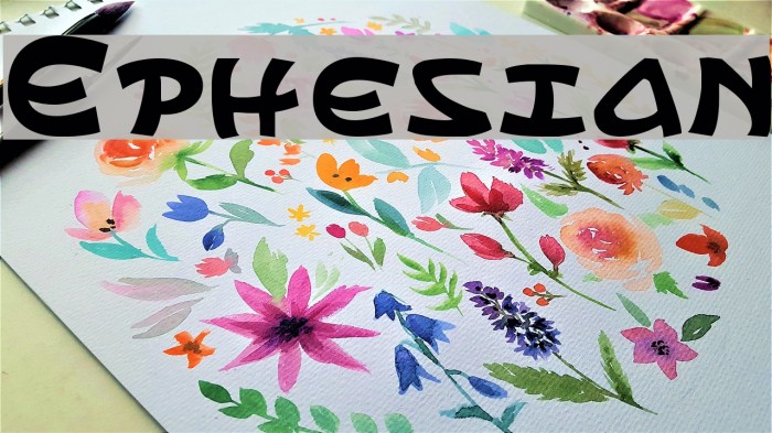Ephesian Font examples