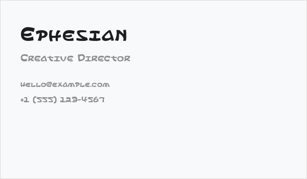 Ephesian Business Card