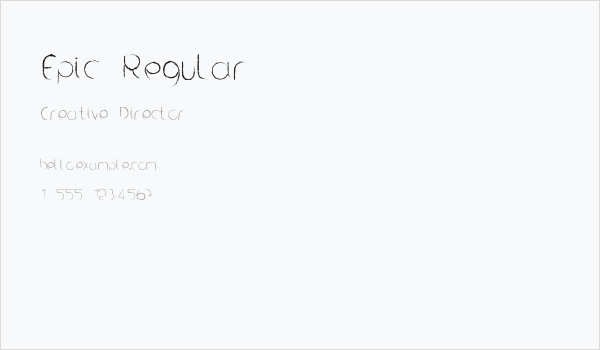 Epic Regular Business Card