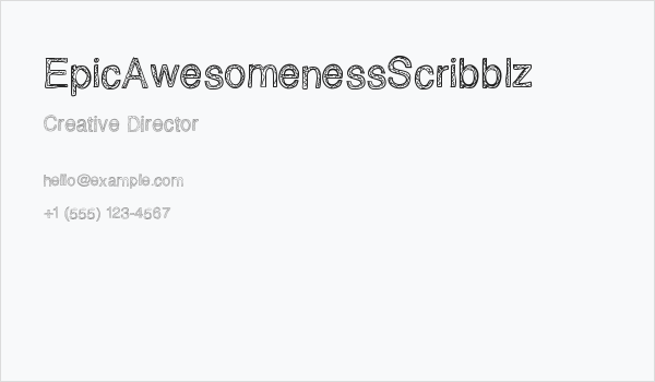 EpicAwesomenessScribblz Business Card