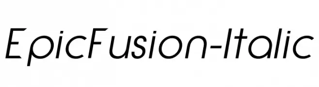 EpicFusion-Italic  les polices de caractères gratuit tlcharger