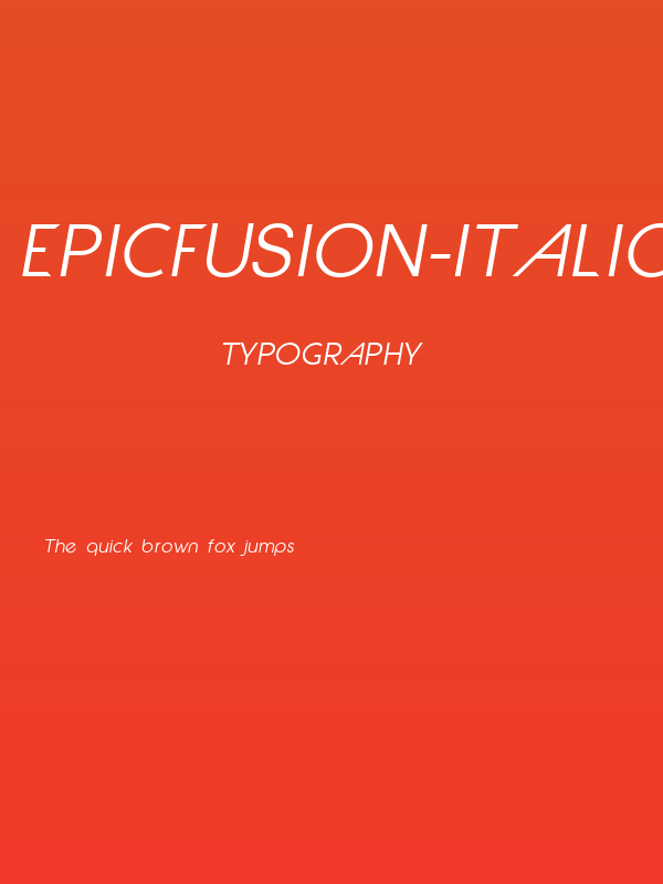 EpicFusion-Italic Poster
