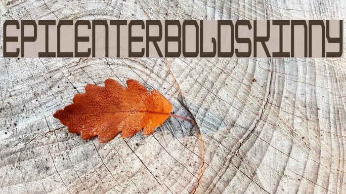 EpicenterBoldSkinny Example 1