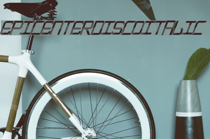 EpicenterDiscoItalic Font examples
