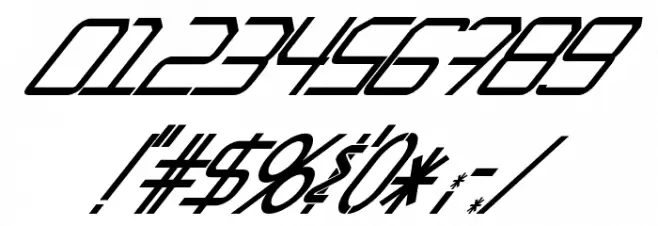 EpicenterItalic Font Alte caractere