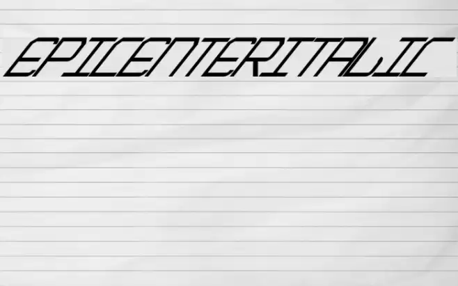 EpicenterItalic Font examples