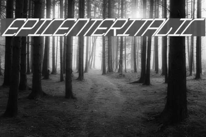 EpicenterItalic Font examples