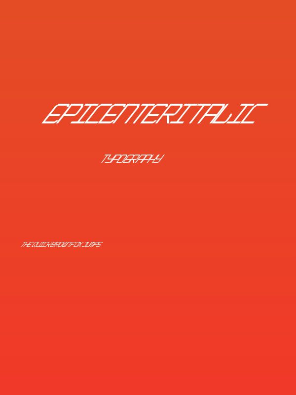 EpicenterItalic Poster