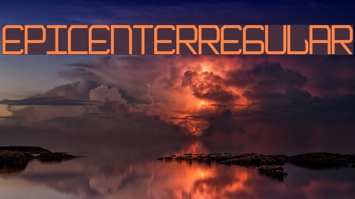 EpicenterRegular Font examples
