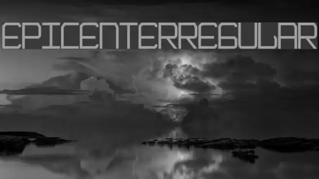 EpicenterRegular Font examples