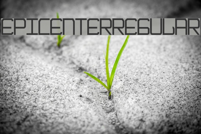 EpicenterRegular Font examples