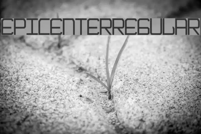 EpicenterRegular Font examples