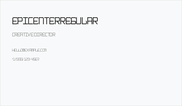 EpicenterRegular Business Card