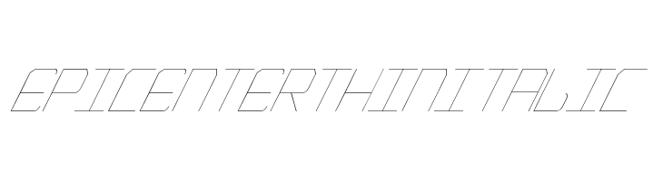 EpicenterThinItalic Font