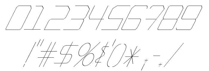 EpicenterThinItalic Font OTHER CHARS