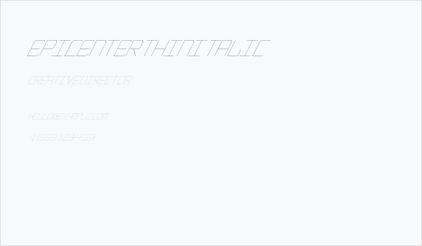 EpicenterThinItalic Business Card