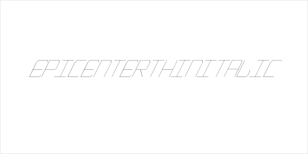 EpicenterThinItalic Logo