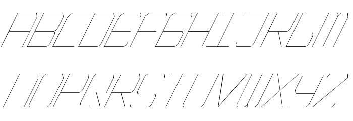 EpicenterThinItalic Font LOWERCASE