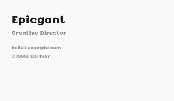 Epicgant Business Card