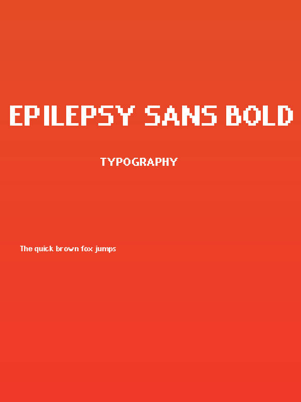 Epilepsy Sans Bold Poster