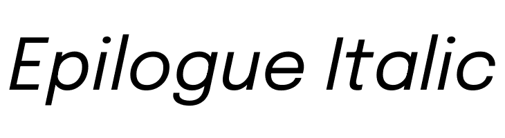 Epilogue Italic  baixar fontes gratis