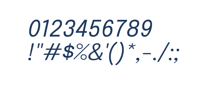 Epilogue Italic Other Characters