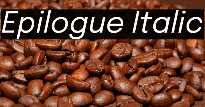 Epilogue Italic Example 1