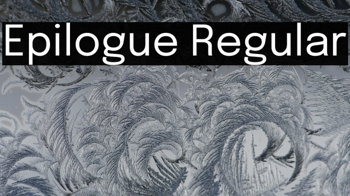 Epilogue Regular Example 3