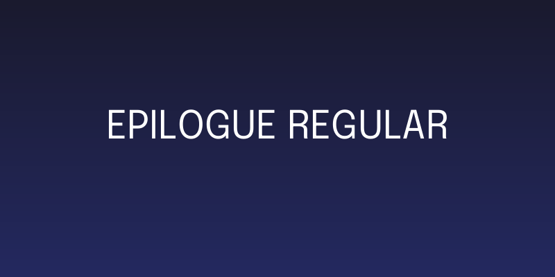 Epilogue Regular Social Header